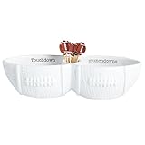 Mud Pie Football Double Dip Server with Toothpicks