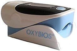 Blue Pulse Oximeter - heart rate monitor with instructions in french - taking the pulse and saturation in oxygen (SPO2)
