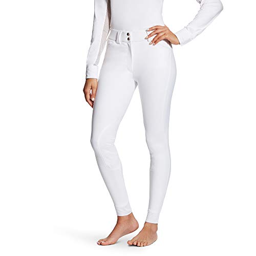Image of Ariat Women's Tri Factor Grip Knee Patch Breech White Size 24 Regular