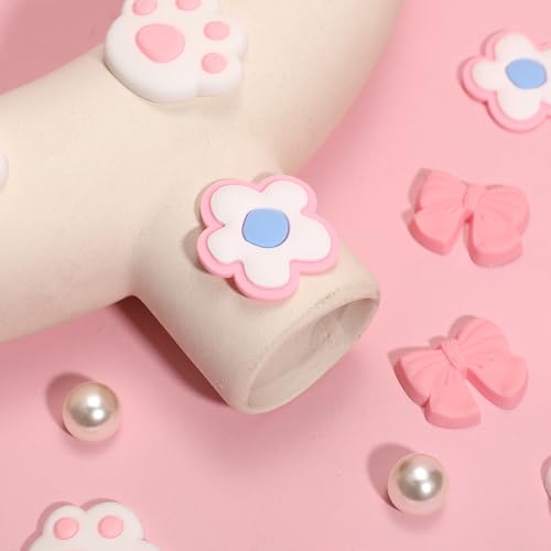 CIKKITZ 24Pcs Colorful Flower Shoe Charms for Clog Sandals, Dog Paw Print, Bow, Pearl Charms Accessories for Girls, DIY Shoe Decoration Charms for Women, Party Favor by CIKKITZ - Image 6