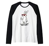 Photo Gallery coniglio divertente su skateboard con caffè freddo skater coniglio maglia con maniche raglan Photo Gallery coniglio divertente su skateboard con caffè freddo skater coniglio maglia con maniche raglan