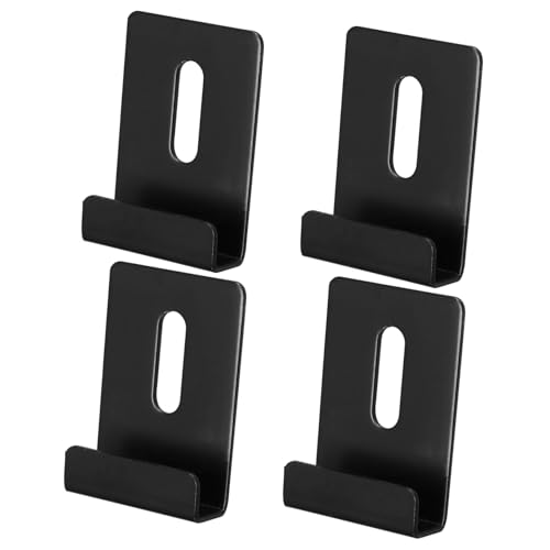 Happyyami 4個 不??ミラークリップ 浴室 寝室 ドレッサー用壁掛け鏡ホルダー 厚手ガラス対応頑丈マウント具 多用途ガラス棚取付けブラケッ