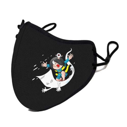 ゲゲゲの鬼太郎 立体 スポーツ カラーマスク 超快適 布マスク 伸縮性 通気性 軽量 耳ひも調整可能 呼吸しやすい 洗える 繰り返し使え 小顔効果 防塵 UVカット おしゃれ 通勤 通学 男女兼用 S-M 1枚入り