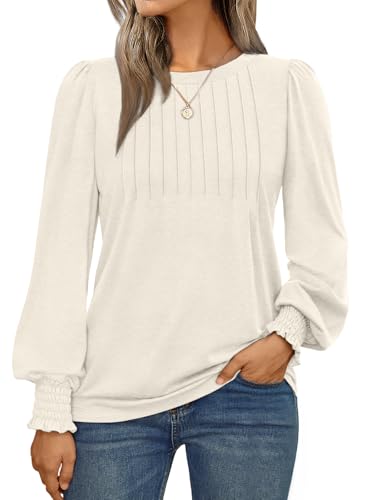 Image of AUTOMET Womens Long Sleeve Shirts Fall Blouses Tops Business Casual Outfits