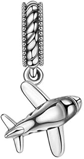 925 Sterling Silver Airplane Charm Plane Charm Travel Charm Birthday Charm for Pandora Charm Bracelet