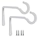 Produktbild HH-LIFE 2 Stück 15x10 cm, Weiß Metall Wandhaken Hänge Halterungen, Pflanzenaufhänger Haken für den Innen und Außenbereich, Haken für Vogelfutterspender, Pflanzgefäße, Laternen, Windspiele