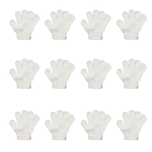 Image of FOMANN Kids Magic Gloves 12 Pair Children Bulk Gloves Boys Girls Warm Soft Gloves(6 to 13 years old)