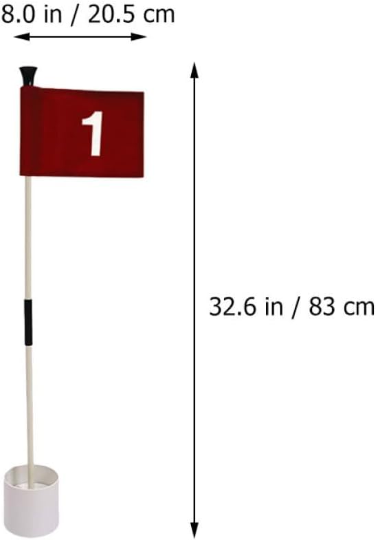 1Set Golf Green Flagpole with Removable Flag Lightweight and Durable Easy to Install Golf Training Equipment for Practicing Skills and Enjoying Outdoor Fun