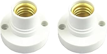 2Pcs White 2 X E14 Lamp Holder Bulb Socket LED Plastic Ceiling Holder Socket, Lamps, Bases and Shades Lamp Bases [Energy Class A]