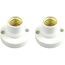 2Pcs White 2 X E14 Lamp Holder Bulb Socket LED Plastic Ceiling Holder Socket, Lamps, Bases and Shades Lamp Bases [Energy Class A]