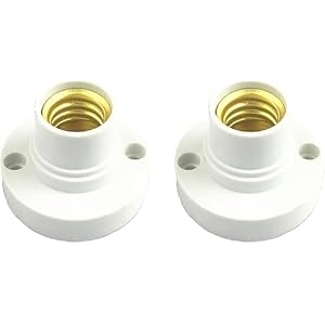 2Pcs White 2 X E14 Lamp Holder Bulb Socket LED Plastic Ceiling Holder Socket, Lamps, Bases and Shades Lamp Bases