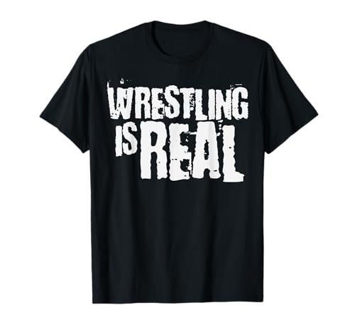 T-Shirt mit Aufschrift "Pro Wrestling is Real not Fake Funny Fans" T-Shirt
