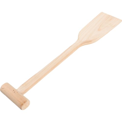 Pala para canoa y kayak de madera en actividades de navegación recreativa