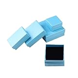 Caja De Regalo De Joyería Paquete de 12 cajas de cartón for joyería, pendientes, anillos, cajas de almacenamiento for collares, 7x9x3cm, caja de regalo de boda de viaje de Papel Kraft(Color-10,5x5x3cm