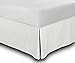 Utopia Bedding Cotton Sateen Quadruple Pleated Queen Bed-Skirt, White