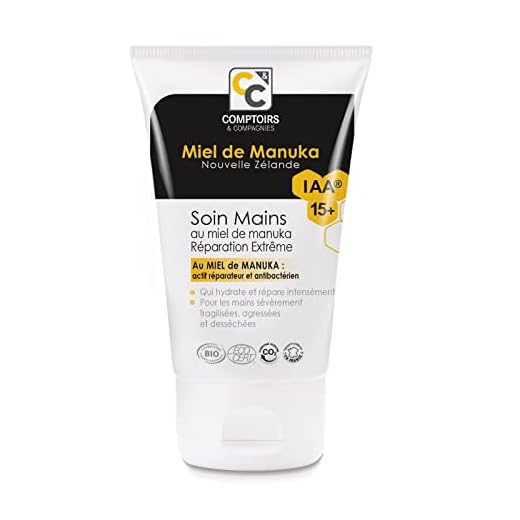 COMPTOIRS ET COMPAGNIES - Soin Mains Réparation Extrême au Miel de Manuka IAA15+ - Nourrit et Hydrate - Certifié Bio - 50ml