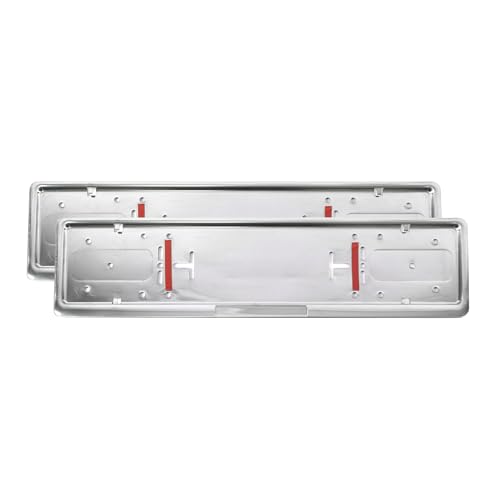 Portamatrículas OMAC de acero inoxidable cromado y universal para coche