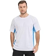 Tesuwel Mens Short Sleeve Rash Guard Shirt UPF 50+ UV Sun Protection Swim Shirts Quick Dry Hiking...