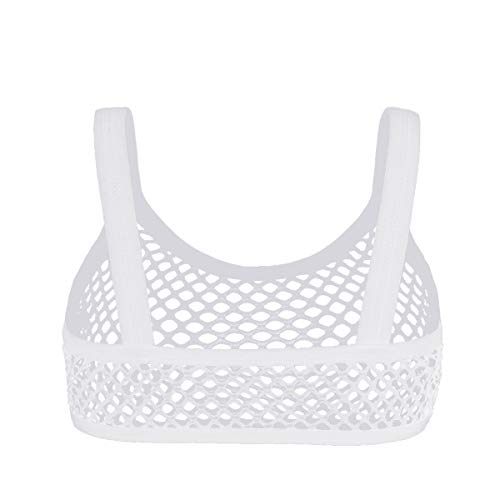 Women's Fashion Fishnet T-Shirt Blouse See Through Crop Tops Transparent Vest2