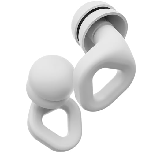 Image of Zenz Unwind Pro Ear Plugs for Sleeping, Soft Silicone Reusable Earplugs for Snoring, Yoga, Reading & Travel, 35dB Noise Reduction, 4 Sizes XS /S /M /L, Secure Fit with Case (Glacier White, One Size)