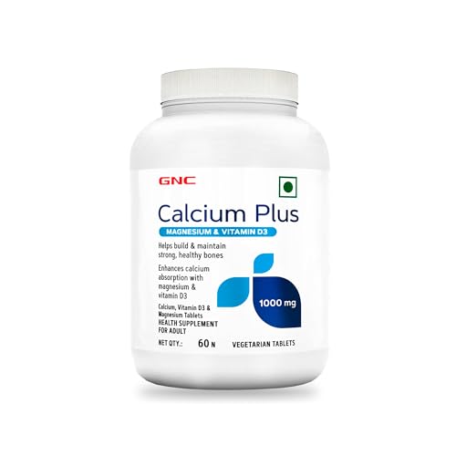 GNC Calcium Plus 1000mg with Magnesium and Vitamin D3 | Supports ...