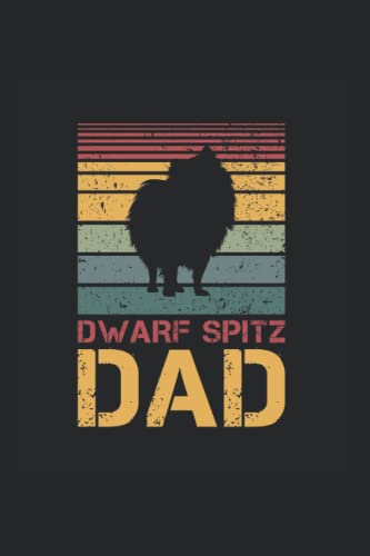  Dwarf spitz Dad: Ruled Notebook papà Diario Idea regalo Spitz in miniatura