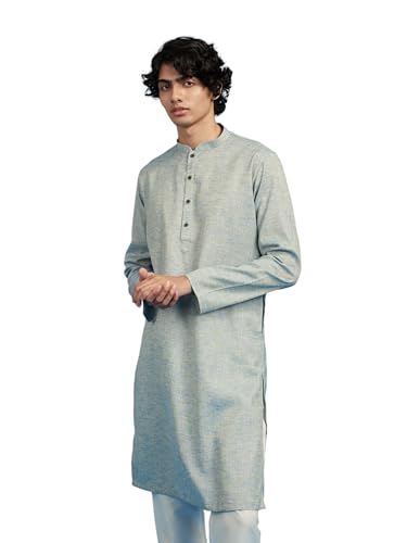 Image of DIWAS BY MANYAVAR Men's Viscose Blend Printed Regular Fit Casual Kurta (1pc)