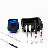 Pumixiy Paquete de 4 recogidas magnéticas flexibles: juego de herramientas telescópicas magnéticas para recuperar objetos de metal con alcance extendido de hasta 30.5 pulgadas (azul pequeño)