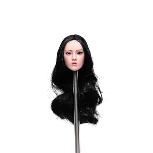 Tête miniature 1/6 avec cheveux bouclés réalistes pour modèle militaire