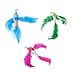balacoo Cat Wand Toy Replacement Refill: Cat Toys Bird Fish Refills 3Pcs Interactive Kitten for Indoor Cat