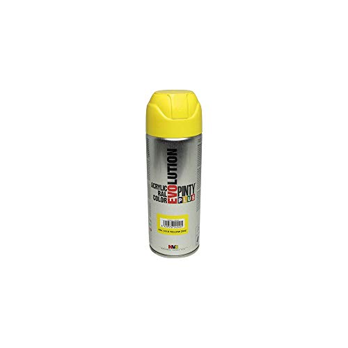 PINTYPLUS EVOLUTION Pintura Spray Acrílica Brillo 520cc Yellow Zinc Ral 1018, Único, Estándar