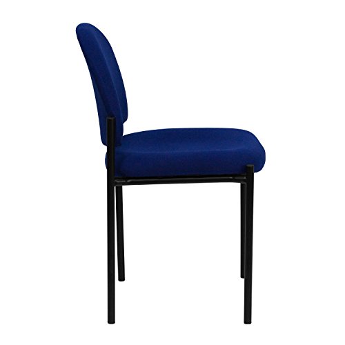 Image of Flash Furniture Tania Comfort Navy Fabric Stackable Steel Side Reception Chair