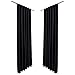 Beautissu 2er Set Gardine Thermovorhang Amelie 140x245 cm Schwarz - Kräuselband Gardinen mit Kälteschutz & Wärmeisolierend - Thermogardine mit Universalband, Verdunkelungsvorhang Wohnzimmer