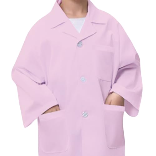 Boys Girls Jacket Role Performance Coat Kids Long Sleeve Solid Color Button Up Outwear Work Style Clothes2