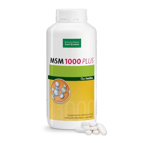 MSM 1000mg Plus Vitamina C - 500 Pastillas para hasta 500 días, apto para veganos