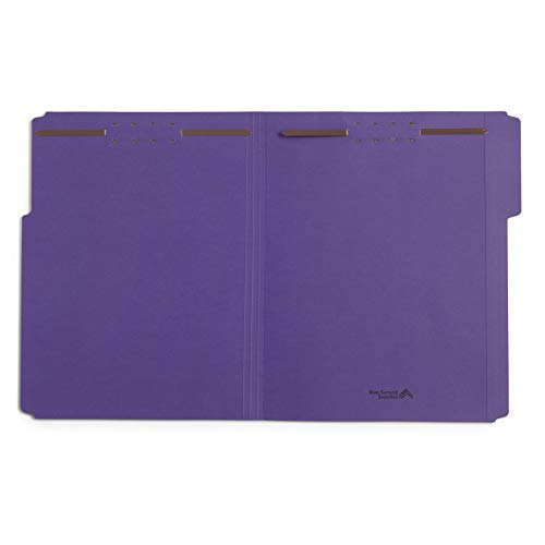 50 Purple File Folders With Fasteners, 1/3 Cut Reinforced Tab, Durable 2 Prong Fastener File Folder, Designed To Organize Standard Medical Files, Law Client Files, Office Reports, Letter Size, Purple #TOP4
