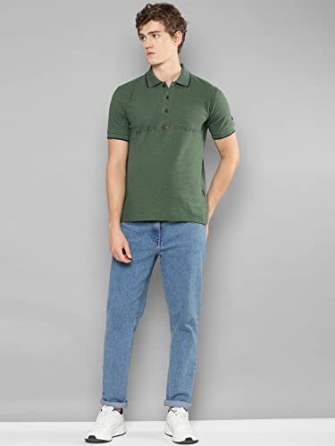 Image of Allen Cooper Solid Pure Cotton Polo Tshirts for Men