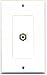 RiteAV - 1 RCA White for Subwoofer Audio Port Wall Plate Decorative - White