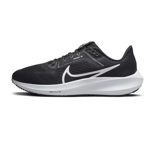 NIKE Women's Air Zoom Pegasus 40 Sneaker, Black White Iron Grey, 7