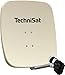 Produktbild TechniSat SATMAN 65 PLUS - Satellitenschüssel für 4 Teilnehmer (65 cm Sat Spiegel mit Masthalterung und 40mm Universal-Quattro-Switch-LNB) beige