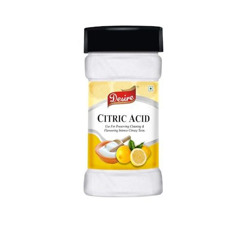 Image of Desire Citric Acid Powder - 100g | Food Grade Lemon Salt (Nimbu Sat) for Cooking, Cleaning, Plant Care & Natural Preservation | Multipurpose Crystals