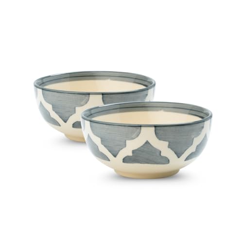 Image of Ceramic Bowl Set | 2-Piece Lightweight Crockery for Daily Use | Ash Grey Ramen & Snack Bowls (200ml Each) | Elegant Microwave & Dishwasher Safe | Perfect Christmas & New Year Gift