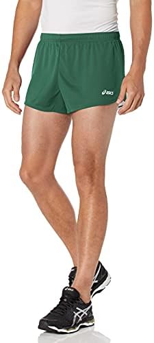 ASICS Men's Break Through 1/2 Split Short, Forest/White, X-Large