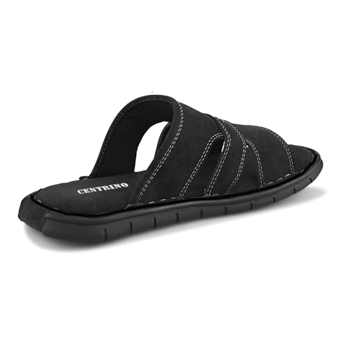 Image of Centrino Men's Slide Sandals | Multi-Strap Design with Cushioned Insole | Lightweight Comfortable Casual Footwear for Summer & Office Travel (9581)