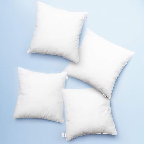 Image of Nestl 26x26 Pillow Inserts - Throw Pillow Insert 26x26, 4 Pack Euro Pillows 26x26, Decorative Euro Pillow Insert 26x26 White, 26 X 26 Pillow Insert, Lumbar Pillow Insert for Bed and Couch