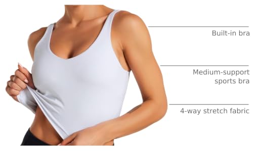 Image of Dragon Fit Sports Bra for Women Longline Padded Bra Yoga Crop Tank Tops Fitness Workout Running Top