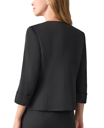 Kasper Women's Plus-Size Stretch Blazer-Cardigan-Style with Rolled Cuff Sleeves3