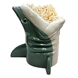 Máquina de palomitas de maíz retro para hacer palomitas de maíz para el hogar, el tiburón blanco, cubo de palomitas 3D, sin BPA, reutilizable, para cocina casera, decoración de cine
