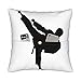 HABXNJF Taekwondo sztuka walki poszewka na poduszkę 50 x 50 cm, kwadratowe poszewki na poduszki do salonu na sofę do sypialni