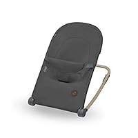 Maxi-Cosi Loa Baby Rocker, Ultra-Compact Fold, Lightweight Bouncer, Two Recline Positions, Portable Rocker with 100% Recycled Fabrics, 0 - Approx. 2 years, 0-12 kg, Beyond Graphite